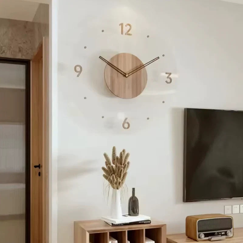 Horloge Murale Bois Minimal – Design Épuré Best-Seller