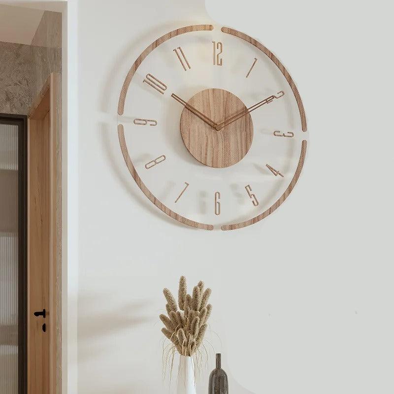 Horloge Murale Bois Minimal – Design Épuré Best-Seller