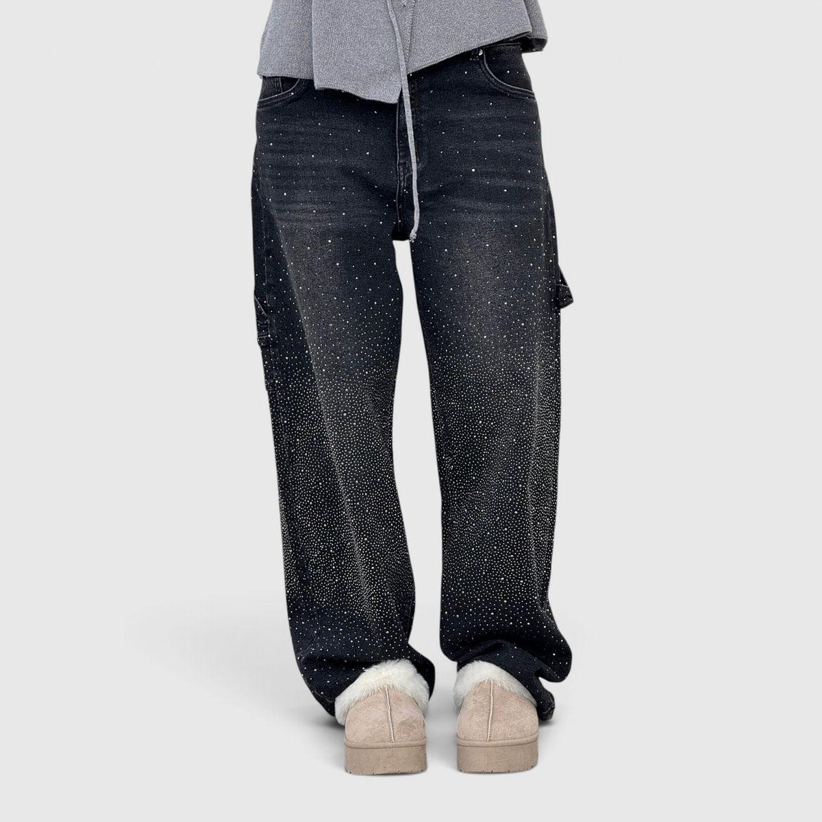 Pantalon Femme Jambe Large - Taille Haute