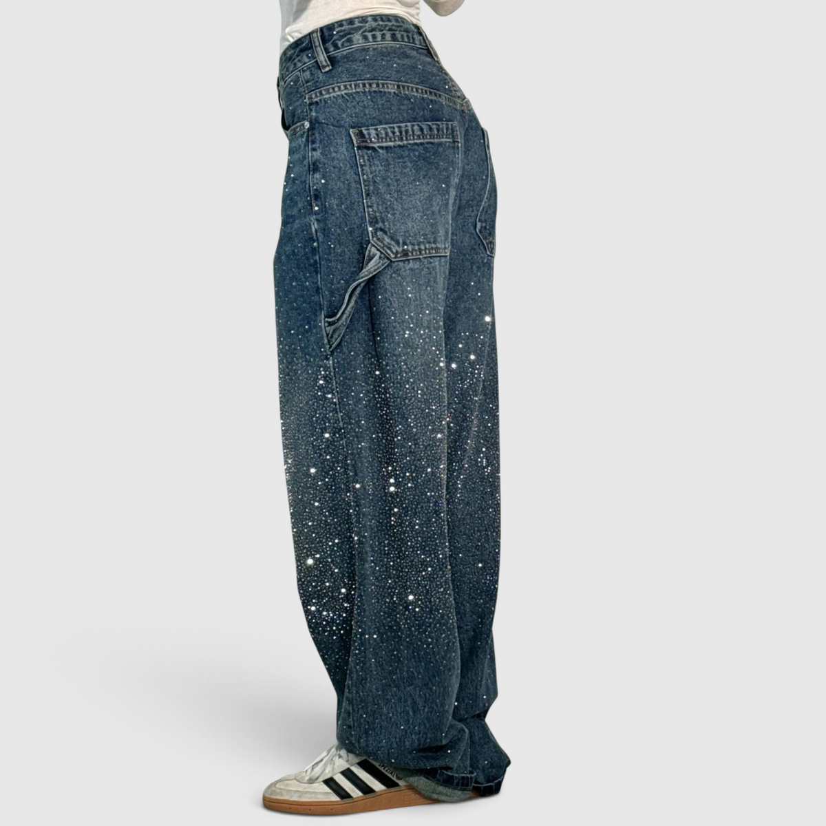 Pantalon Femme Jambe Large - Taille Haute