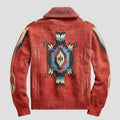 Herren Strickjacke Adrian Vintage Jacquard mit Revers Zeitlos