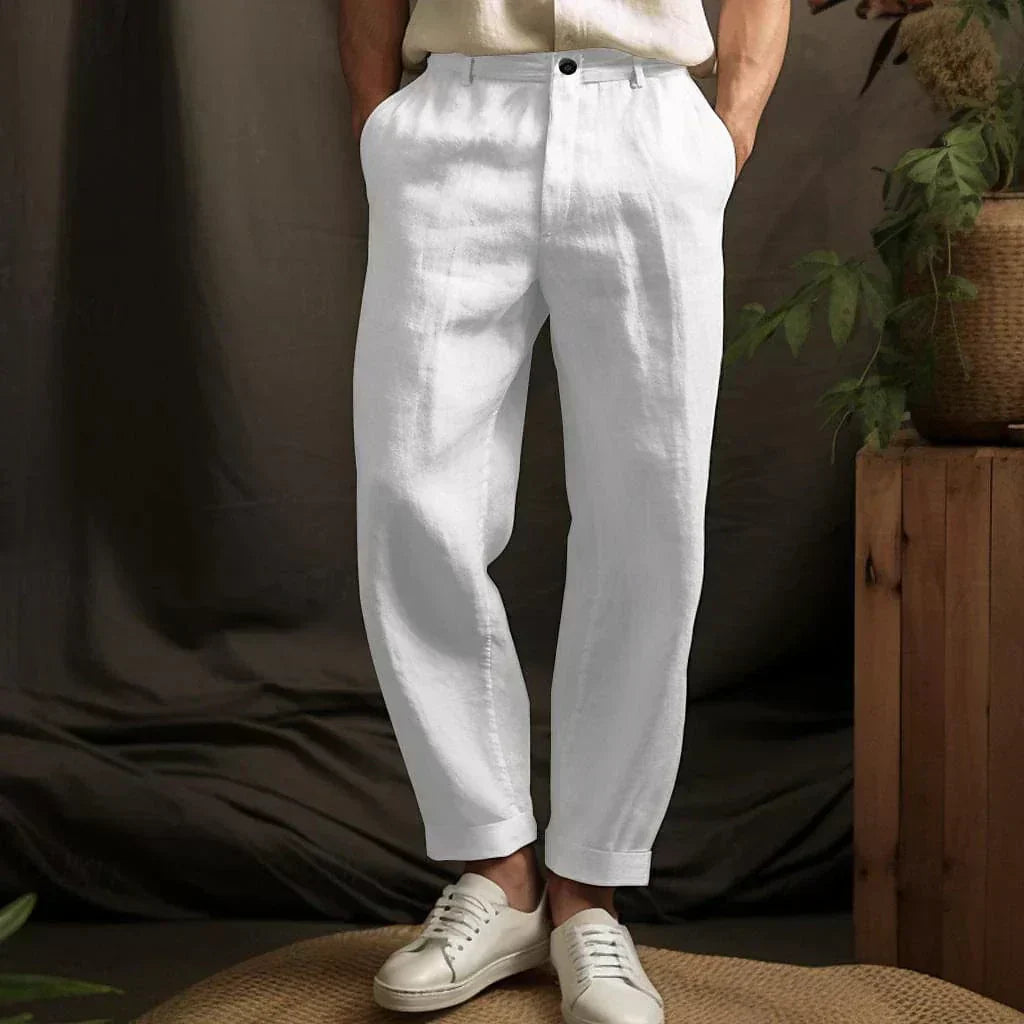 Pantalons Homme Coton Léger Coupe Ample pour l'Été