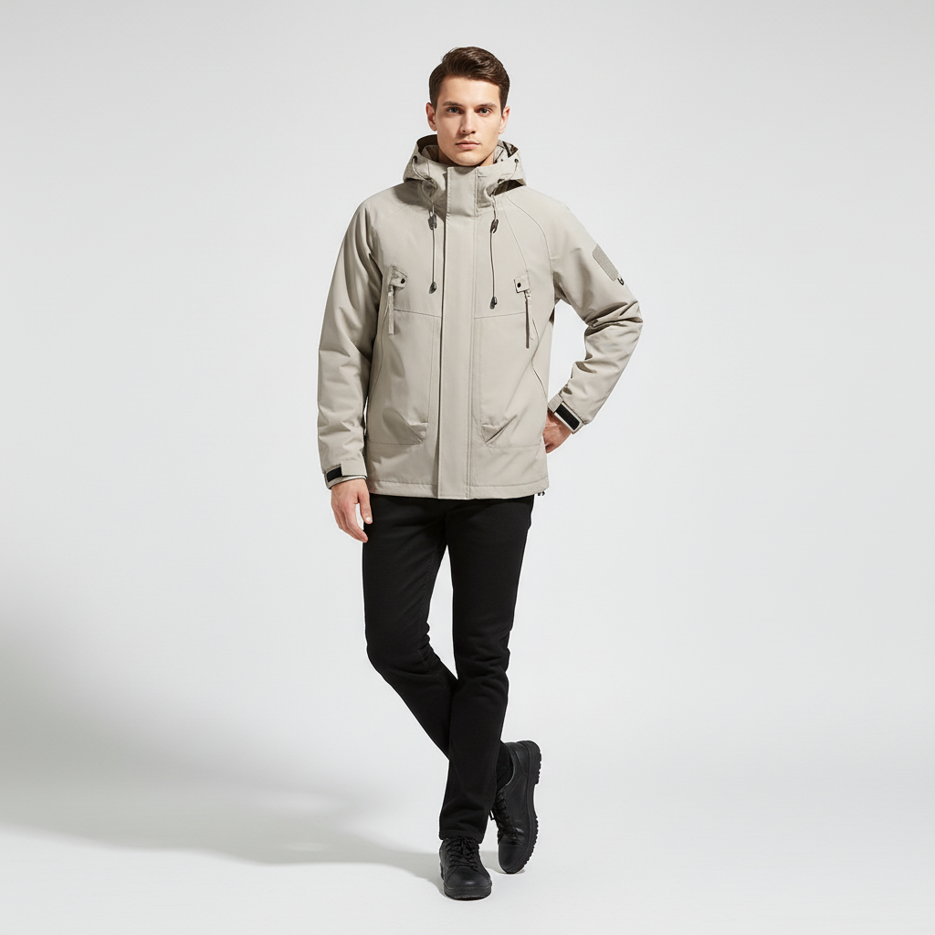 Coupe-Vent Homme à Capuche Imperméable