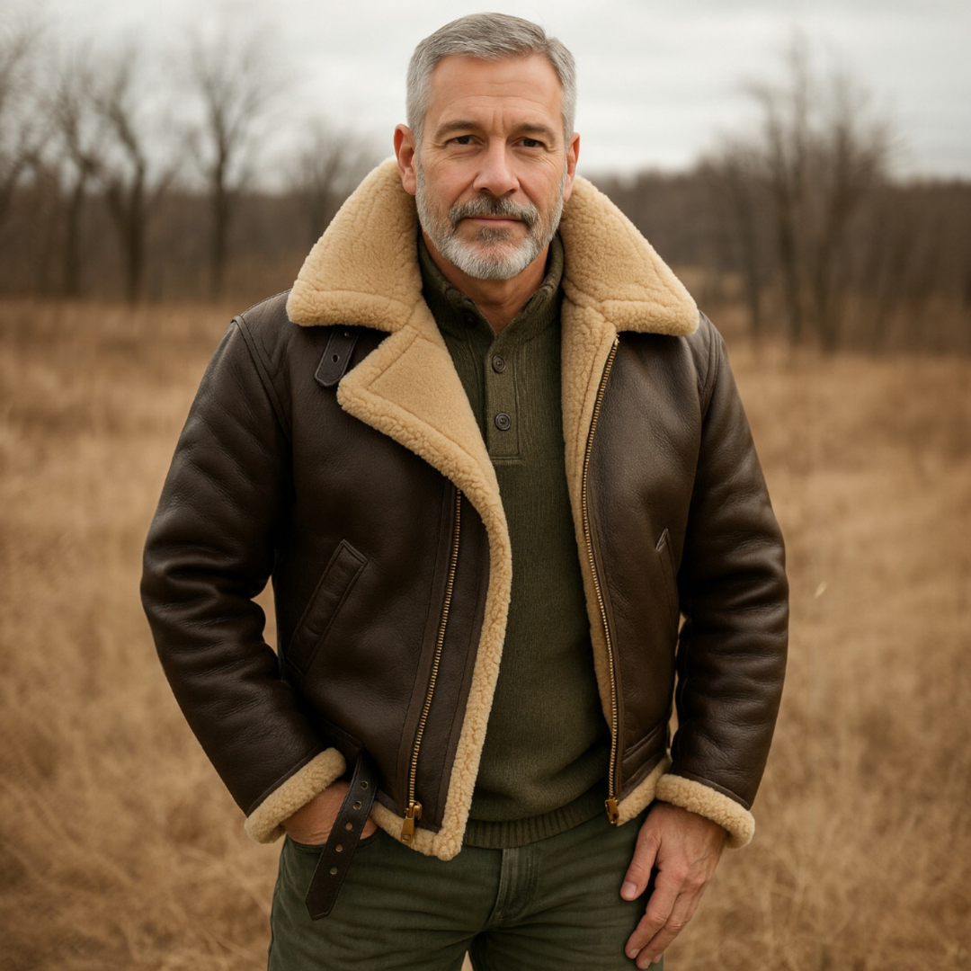 Signature Lammlederjacke für Herren - Elegant und warm