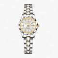 Montre Femme Quartz Luxe Élégante avec Bracelet Acier Doré