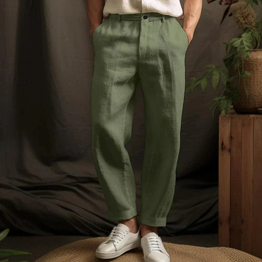 Pantalons Homme Coton Léger Coupe Ample pour l'Été