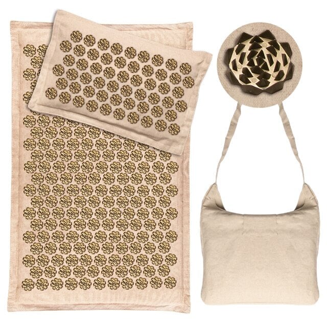 Tapis d'Acupression et Oreiller - 5500 Points de Pression