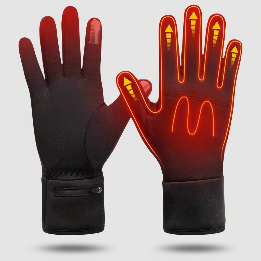 Gants d'Hiver Chauffants Unisexes - Chaleur Réglable, Jusqu'à 6 Heures