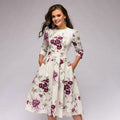 Vintage-Blumenkleid für Damen – Elegantes Blumenmuster und