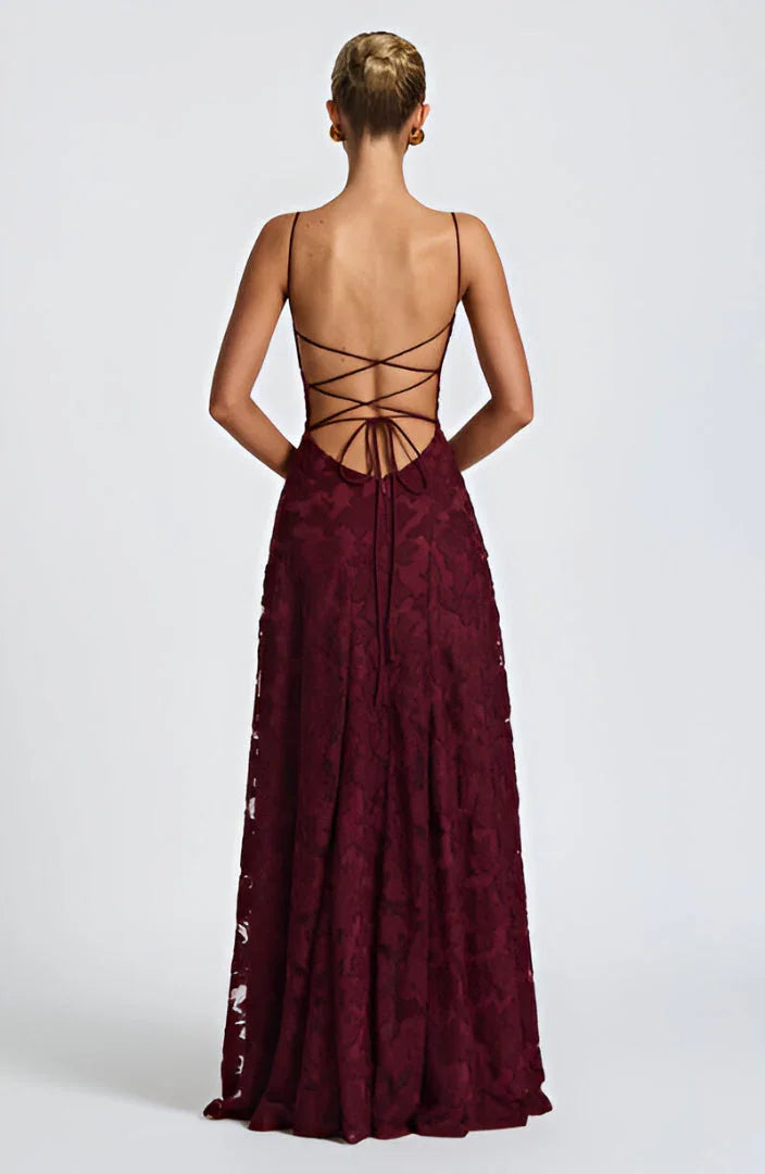 Maxikleid Damen Sommer Blumenmuster Fließend - Dünne Träger, Elegant für