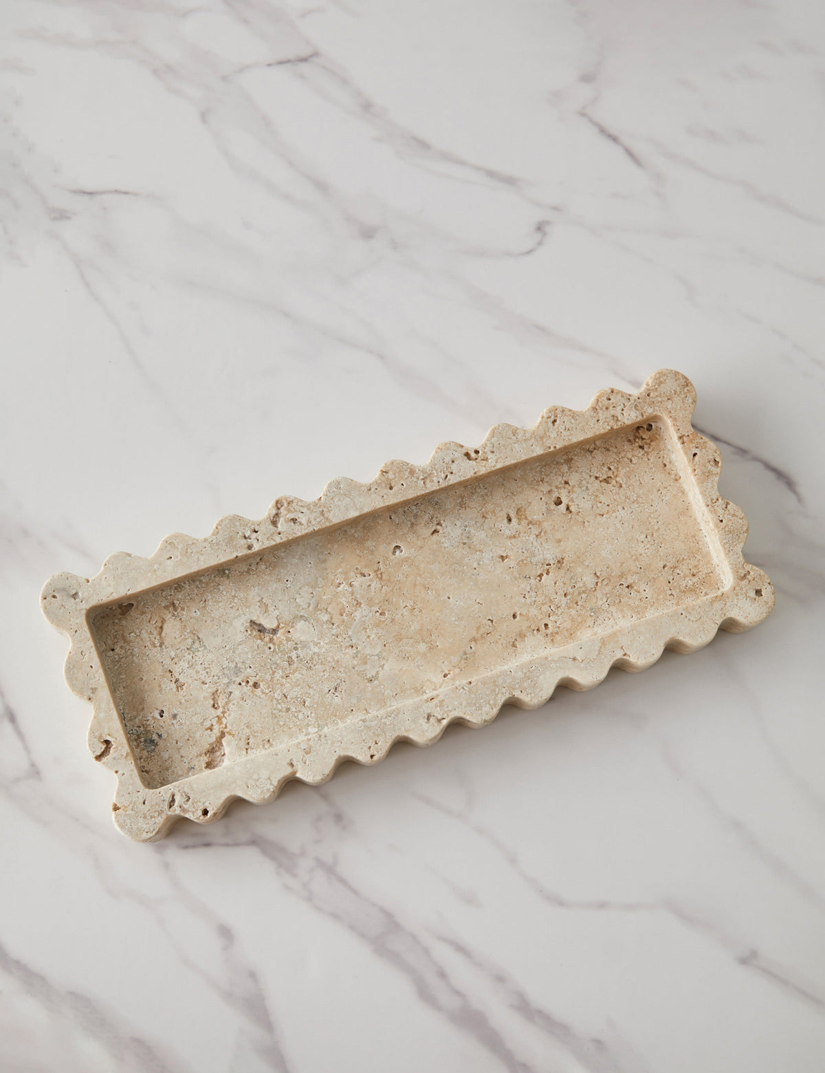 Plateau Décoratif en Marbre ScallopTray