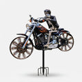 Girouette de Jardin Squelette Motard