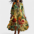 Robe d'été femme bohème vintage, col V, style décontracté