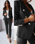 Tailored Double-Breasted Women's Suit with Modern Fit