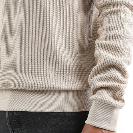 Pull Homme - Col Zippe a Texture Gaufree