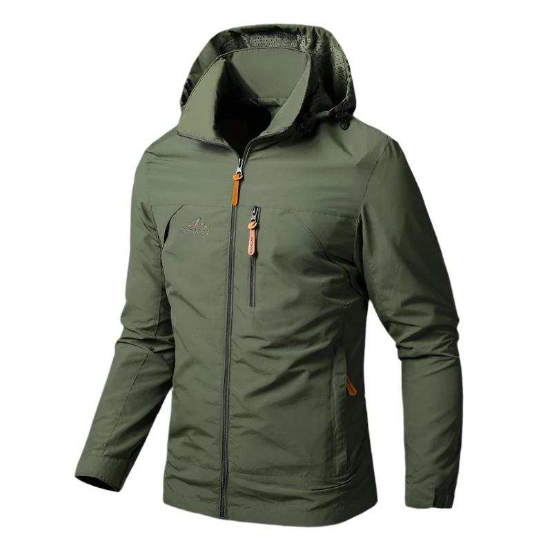 Veste de Randonnée Imperméable et Coupe-Vent pour Homme - Multiples Poches Zippées
