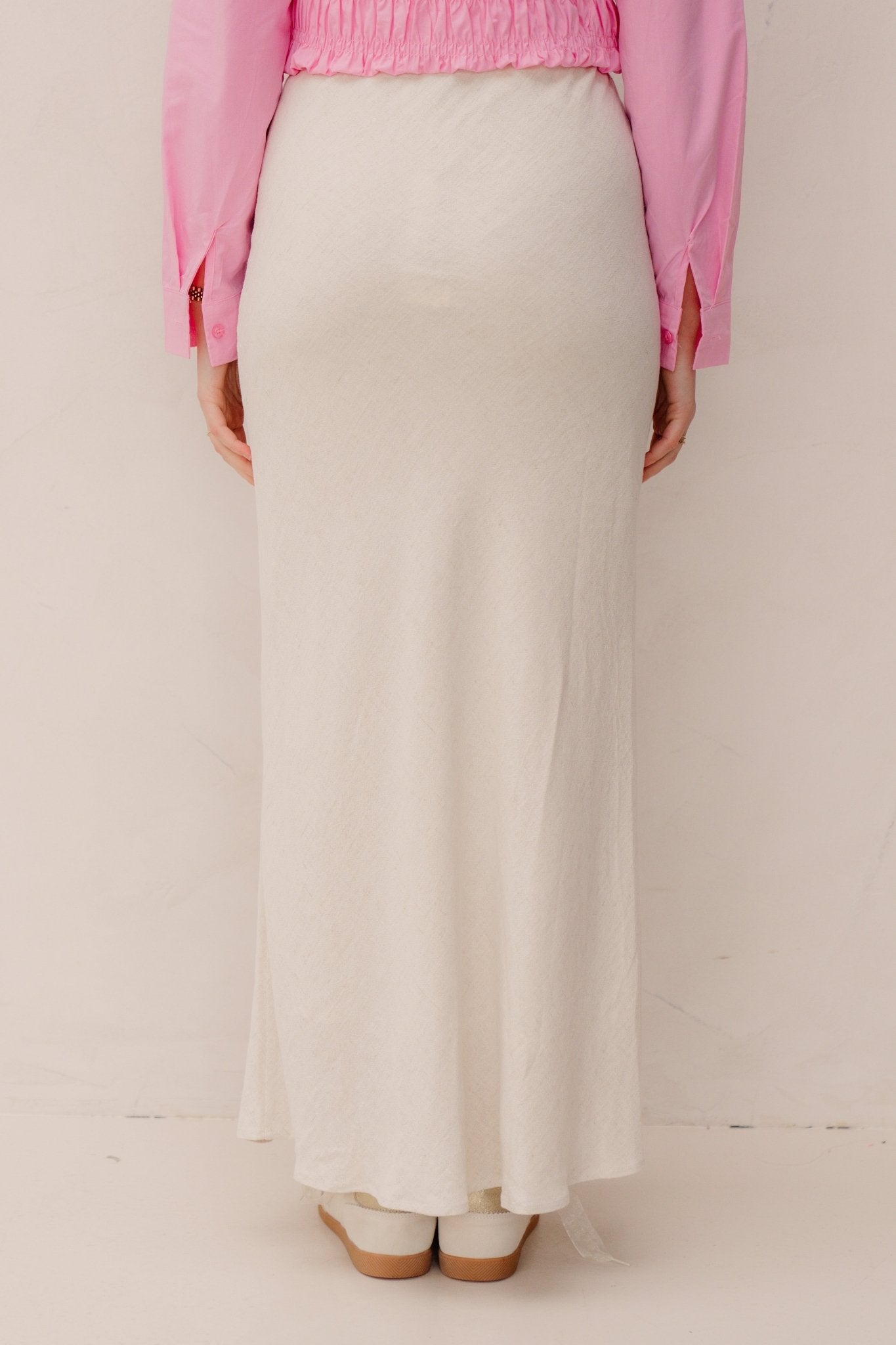 Viso linen skirt natural - Bij Keesje - - rok