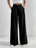 Pantalon Fluide Femme Taille Haute Élégant - Confortable et Tendance