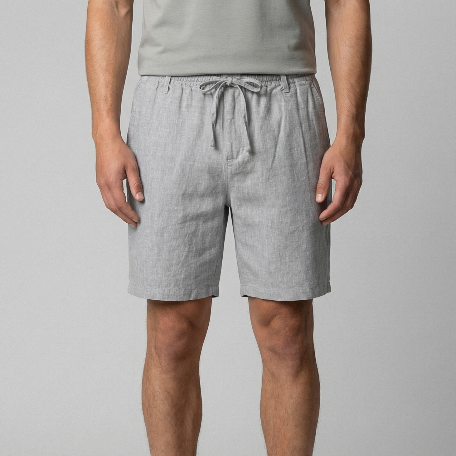 Short homme décontracté beige, coupe relax et respirante