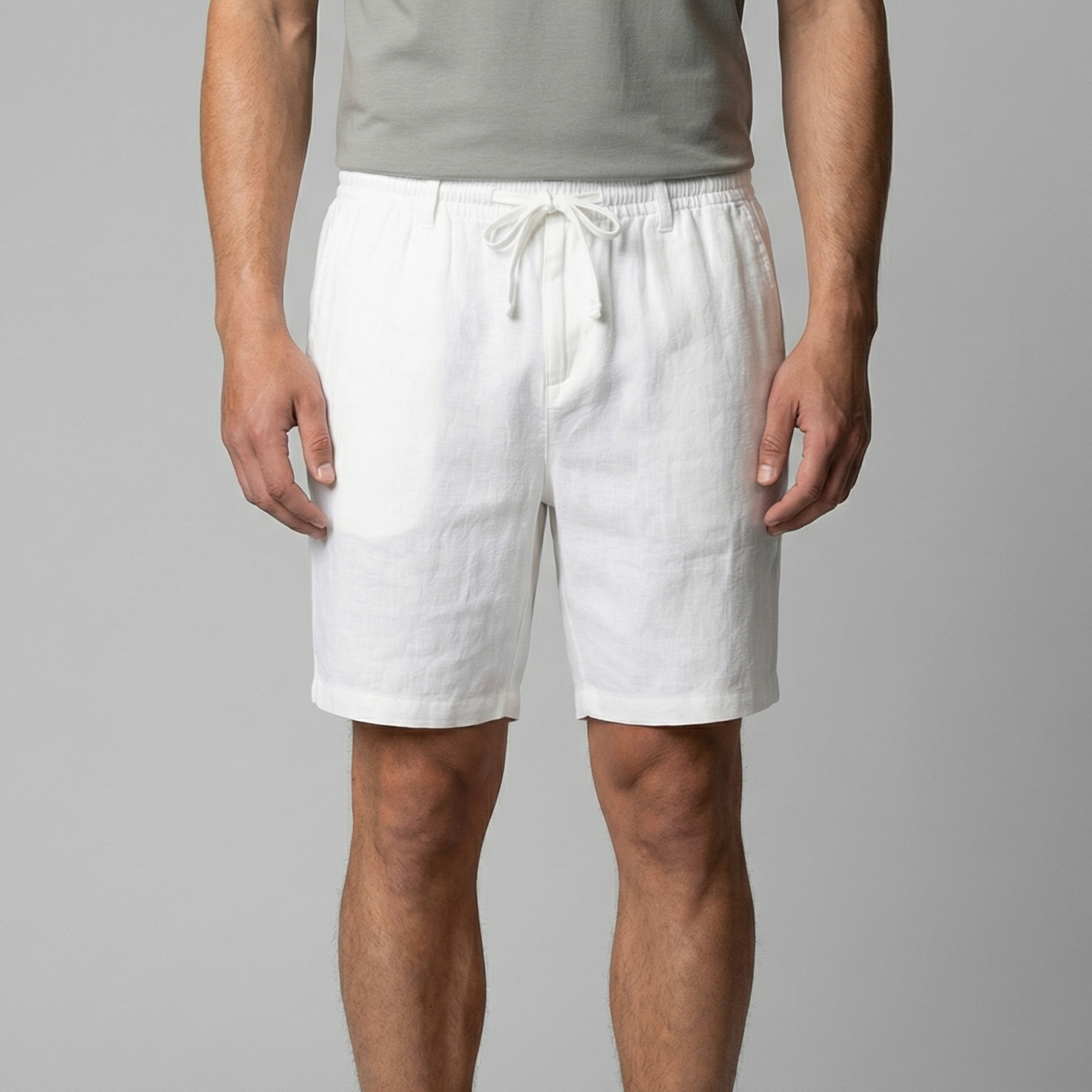 Short homme décontracté beige, coupe relax et respirante